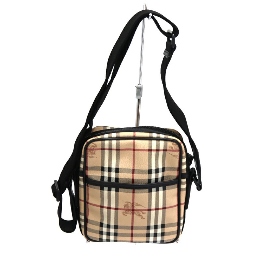 Burberry shoulder bag beige black leather